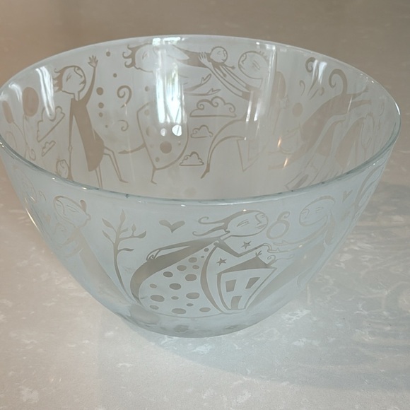 Leandra Drums Designs Story of Life Etched Glass Bowl - Picture 4 of 10